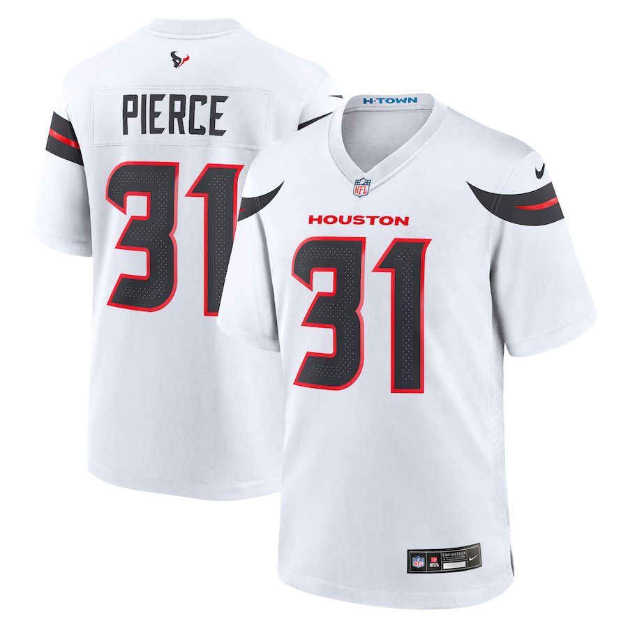 Men Houston Texans #31 Dameon Pierce Nike White Game NFL Jersey->houston texans->NFL Jersey